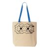 Natural Tote with Contrast-Color Handles Thumbnail