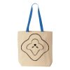 Natural Tote with Contrast-Color Handles Thumbnail