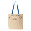 Natural Tote with Contrast-Color Handles Thumbnail