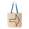 Natural Tote with Contrast-Color Handles Thumbnail