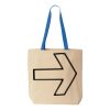 Natural Tote with Contrast-Color Handles Thumbnail
