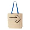 Natural Tote with Contrast-Color Handles Thumbnail