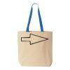 Natural Tote with Contrast-Color Handles Thumbnail