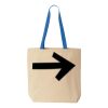 Natural Tote with Contrast-Color Handles Thumbnail