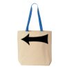 Natural Tote with Contrast-Color Handles Thumbnail
