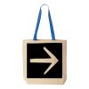 Natural Tote with Contrast-Color Handles Thumbnail
