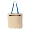Natural Tote with Contrast-Color Handles Thumbnail