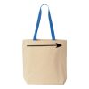 Natural Tote with Contrast-Color Handles Thumbnail