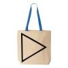 Natural Tote with Contrast-Color Handles Thumbnail