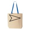 Natural Tote with Contrast-Color Handles Thumbnail