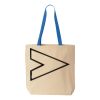 Natural Tote with Contrast-Color Handles Thumbnail