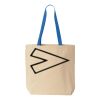 Natural Tote with Contrast-Color Handles Thumbnail