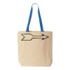 Natural Tote with Contrast-Color Handles Thumbnail