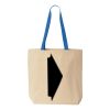 Natural Tote with Contrast-Color Handles Thumbnail