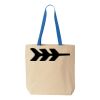 Natural Tote with Contrast-Color Handles Thumbnail