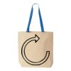Natural Tote with Contrast-Color Handles Thumbnail