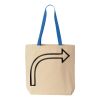 Natural Tote with Contrast-Color Handles Thumbnail