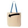 Natural Tote with Contrast-Color Handles Thumbnail