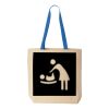 Natural Tote with Contrast-Color Handles Thumbnail