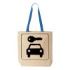 Natural Tote with Contrast-Color Handles Thumbnail