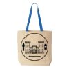 Natural Tote with Contrast-Color Handles Thumbnail