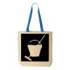 Natural Tote with Contrast-Color Handles Thumbnail