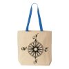 Natural Tote with Contrast-Color Handles Thumbnail