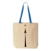 Natural Tote with Contrast-Color Handles Thumbnail