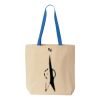 Natural Tote with Contrast-Color Handles Thumbnail