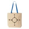 Natural Tote with Contrast-Color Handles Thumbnail