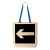 Natural Tote with Contrast-Color Handles Thumbnail