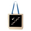 Natural Tote with Contrast-Color Handles Thumbnail