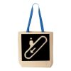 Natural Tote with Contrast-Color Handles Thumbnail