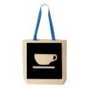 Natural Tote with Contrast-Color Handles Thumbnail