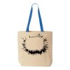 Natural Tote with Contrast-Color Handles Thumbnail