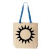 Natural Tote with Contrast-Color Handles Thumbnail