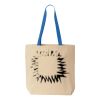 Natural Tote with Contrast-Color Handles Thumbnail