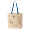 Natural Tote with Contrast-Color Handles Thumbnail