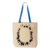 Natural Tote with Contrast-Color Handles Thumbnail