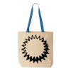 Natural Tote with Contrast-Color Handles Thumbnail