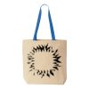 Natural Tote with Contrast-Color Handles Thumbnail