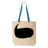 Natural Tote with Contrast-Color Handles Thumbnail