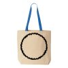 Natural Tote with Contrast-Color Handles Thumbnail