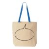 Natural Tote with Contrast-Color Handles Thumbnail