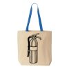 Natural Tote with Contrast-Color Handles Thumbnail