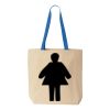 Natural Tote with Contrast-Color Handles Thumbnail