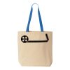 Natural Tote with Contrast-Color Handles Thumbnail