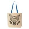 Natural Tote with Contrast-Color Handles Thumbnail