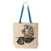 Natural Tote with Contrast-Color Handles Thumbnail