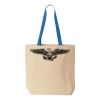 Natural Tote with Contrast-Color Handles Thumbnail
